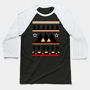 White Christmas Morning Pattern Baseball T-Shirt